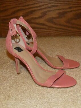 White House Black Market Pink Strappy Heels Size 9